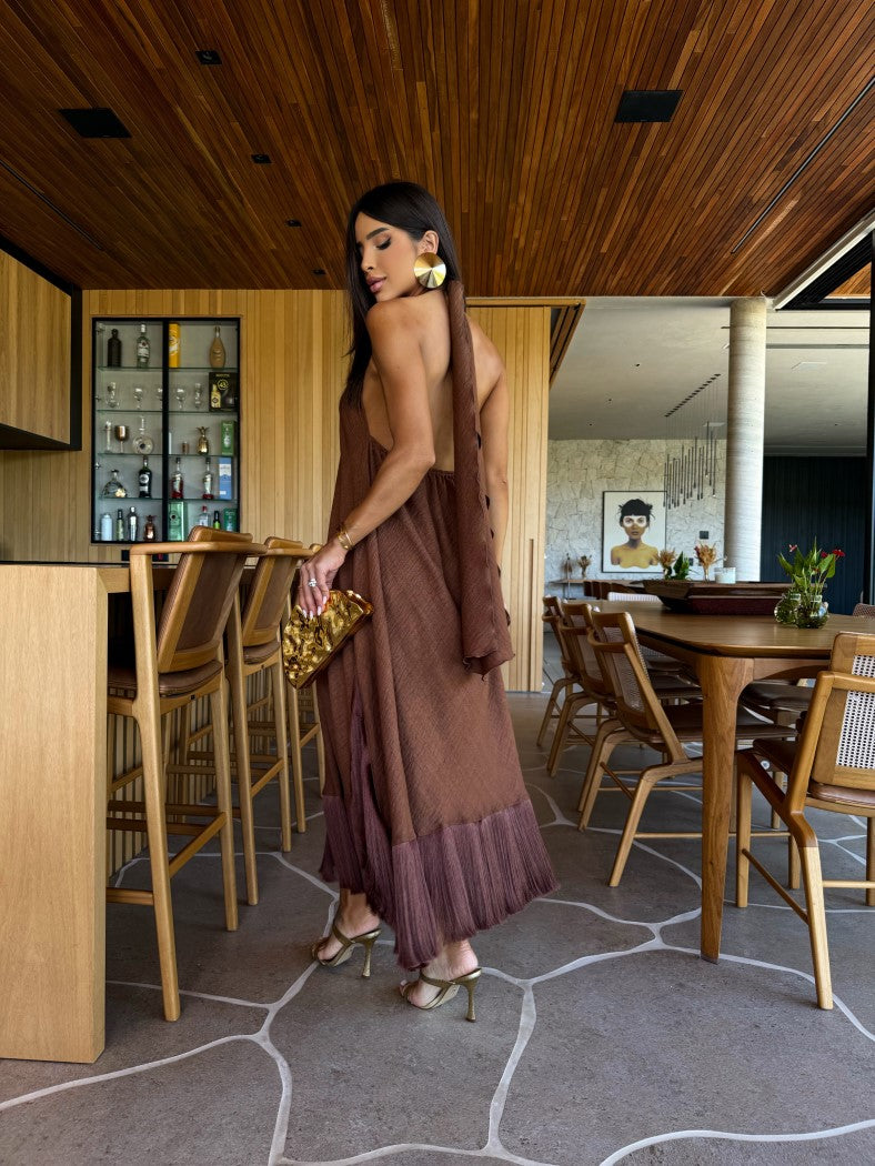 VESTIDO AIRE MARROM