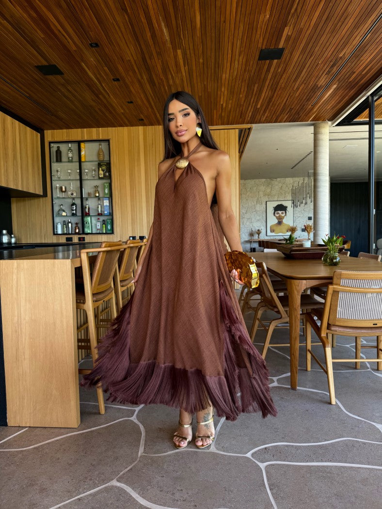 VESTIDO AIRE MARROM