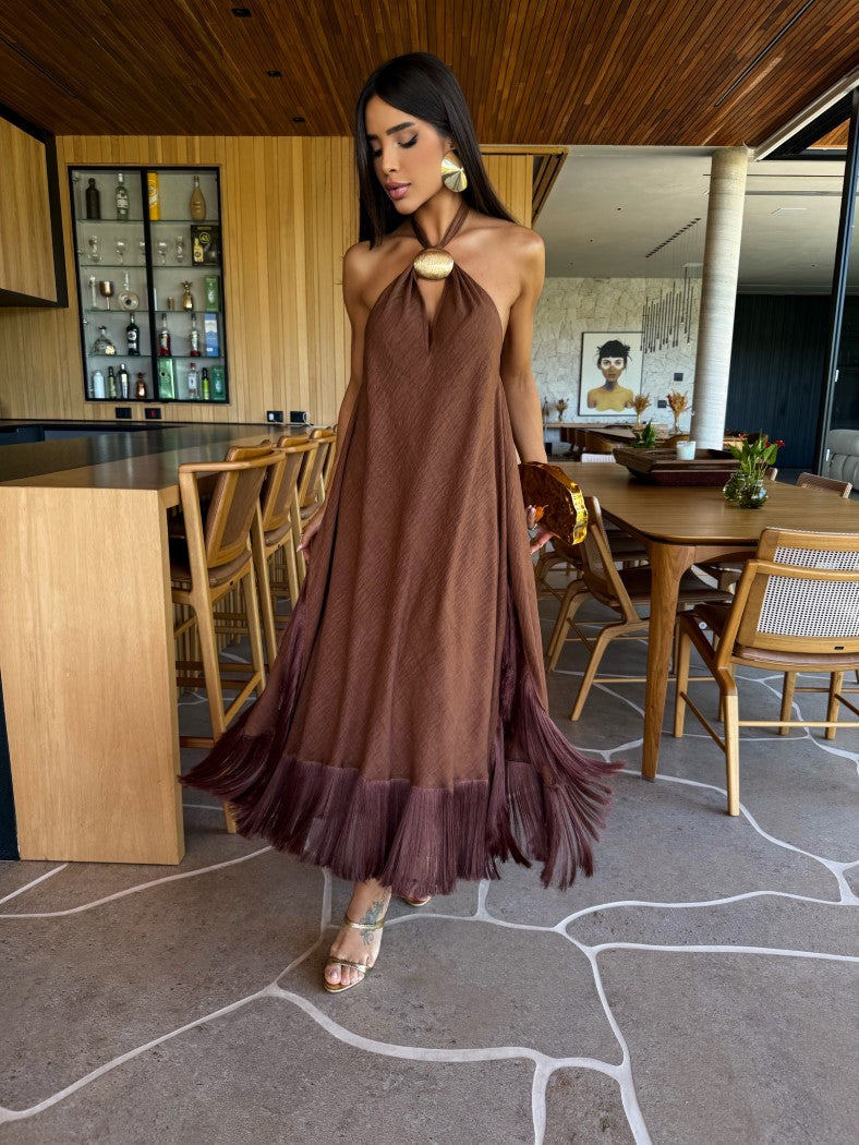 VESTIDO AIRE MARROM